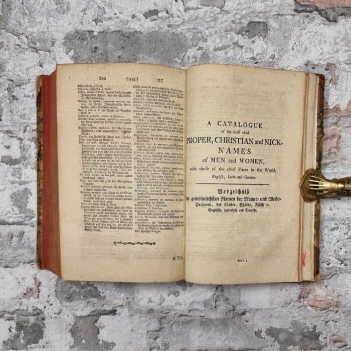 Klausing, Anton Ernst. A Compleat English Dictionary, oder vollständiges Englisch-Deutsches Wörterbuch, anfänglich von Nathan Bailey herausgegeben; jetzt aber fast ganz umgearbeitet, vermehret und verbessert. – Bild 5
