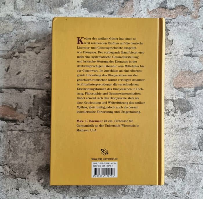 Baeumer, Max L.. Dionysos und das Dionysische in der antiken und deutschen Literatur. – Bild 2