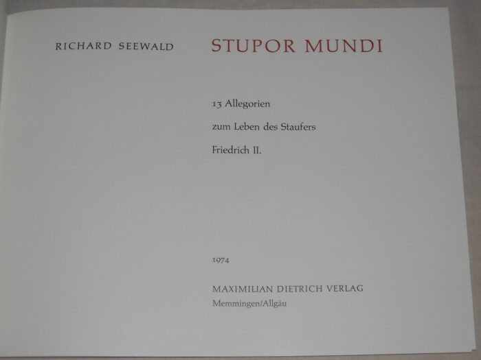 Seewald, Richard. Stupor Mundi. – Bild 3