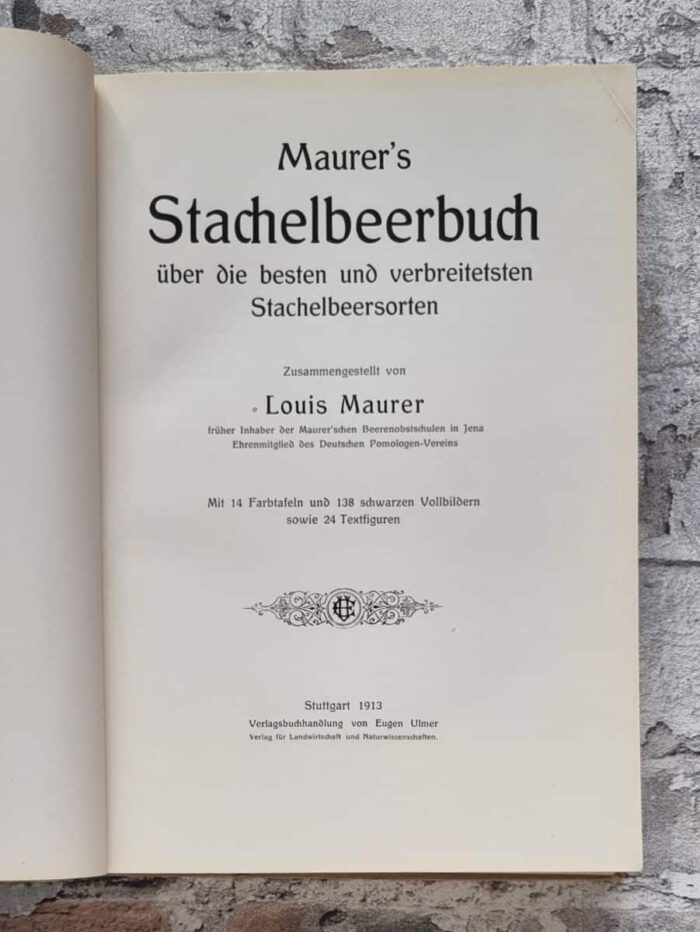 Maurer, Louis. Maurer's Stachelbeerbuch über die besten und verbreitetsten Stachelbeersorten. – Bild 3