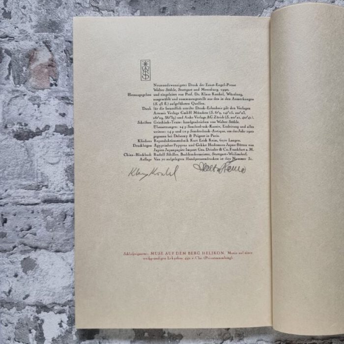 Koschel, Klaus (Hrsg.). Asteron panton o kallistos ... / Von den Sternen allen schönster Du ... – Bild 1