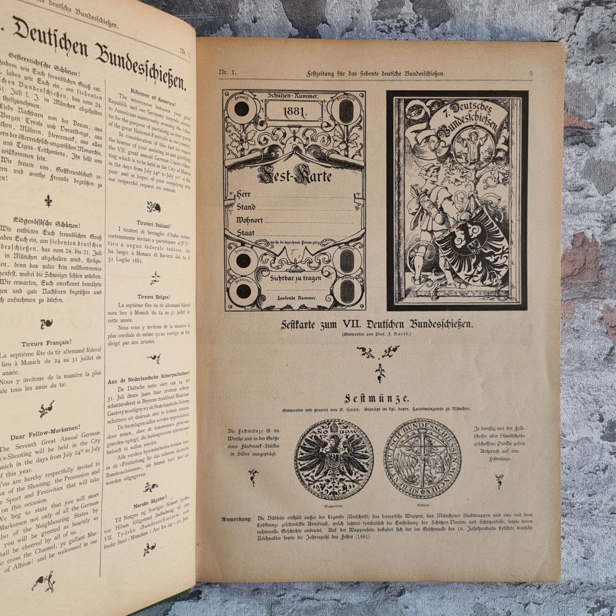 32006-004-siebentes-deutsches-bundesschiessen-muenchen-1881-festzeitung-muenze-karte Siebentes Deutsches Bundesschießen München 1881. – Bild 4
