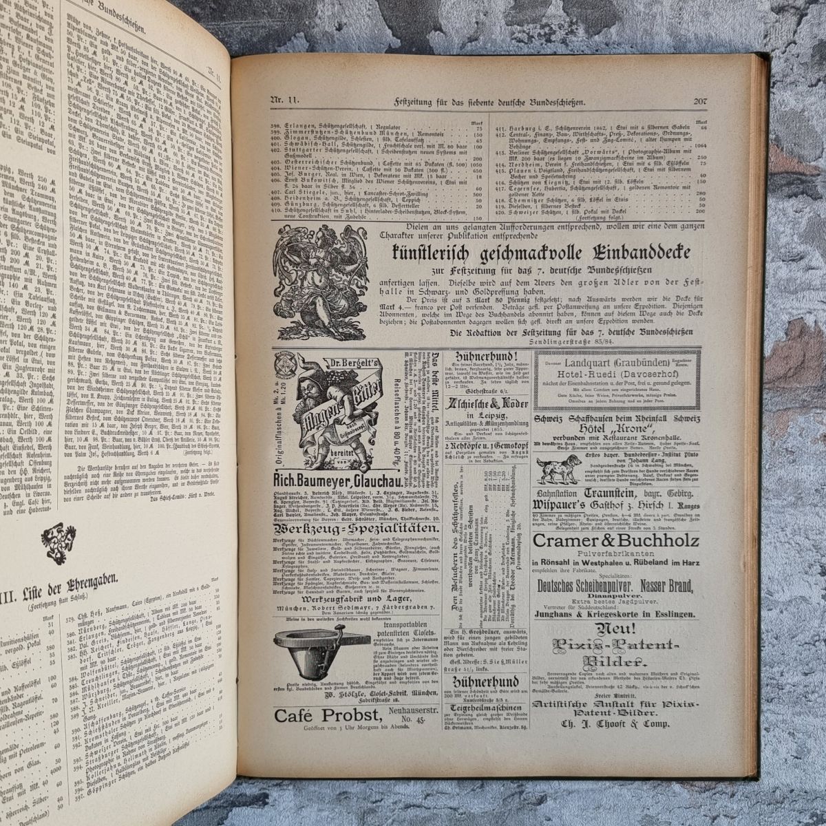 32006-008-siebentes-deutsches-bundesschiessen-muenchen-1881-festzeitung-werbung Siebentes Deutsches Bundesschießen München 1881. – Bild 8