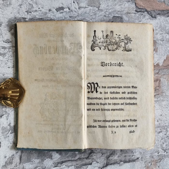 (Seyfart, Johann Friedrich). Der durchlauchtigen Welt vollständiges Wappenbuch. Vierter Band welcher die Gräflichen Wappen von No. 391 bis 571 nebst einer Beschreibung der sämtlichen Wappen des zweyten, dritten und vierten Bandes enthält. – Bild 3