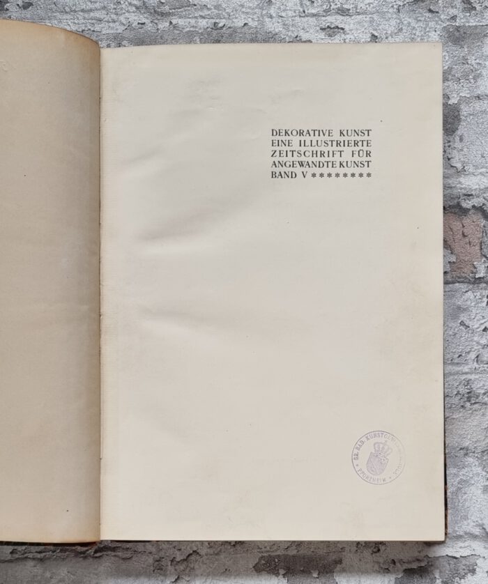 Bruckmann, H.  und J. Meier-Graefe (Hrsg.). Dekorative Kunst. V. – Bild 5