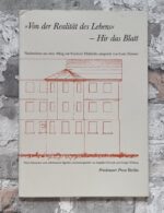 Hölderlin, Friedrich. "Von der Realität des Lebens" - Hir das Blatt.