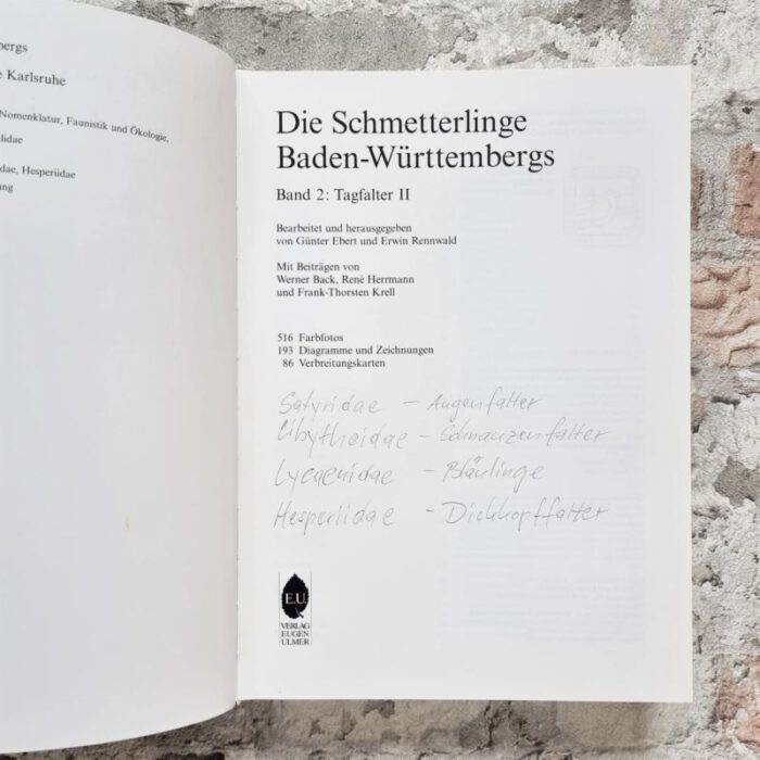 Ebert, Günter und Erwin Rernnwald (Hrsg.). Die Schmetterlinge Baden-Württembergs. Band 2: Tagfalter II. – Bild 2