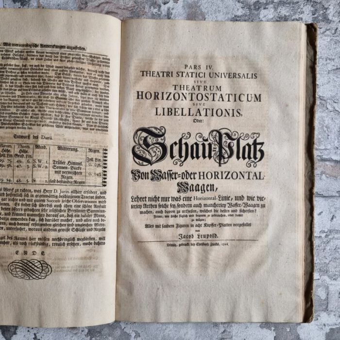 Leupold, Jacob. Theatrum staticum universalis sive ... Pars I-IV. – Bild 6