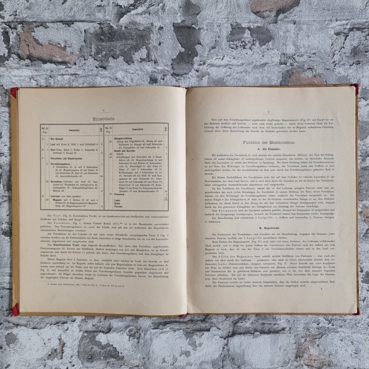34431-004-schmidt-waffenkunde-infanterie-1891-einzeltheile-mechanismus Schmidt, Rudolf. Allgemeine Waffenkunde für Infanterie (UND) Tafelband (UND) Neue Folge von 1891. – Bild 5