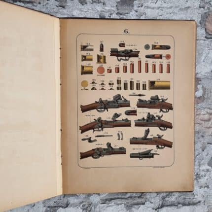 Schmidt, Rudolf. Allgemeine Waffenkunde für Infanterie (UND) Tafelband (UND) Neue Folge von 1891.