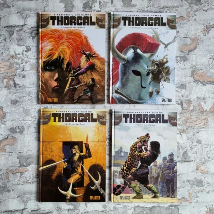 Van Hamme, Jan (Text bis Band 29) und Grzegorz Rosinski (Zeichnungen bis Band 36). Thorgal Band 1-42 (=komplett). Text ab Band 30 Yves Sente, ab Band 36 Yann, Zeichnungen ab Band 37 fred Vignaux – Bild 2