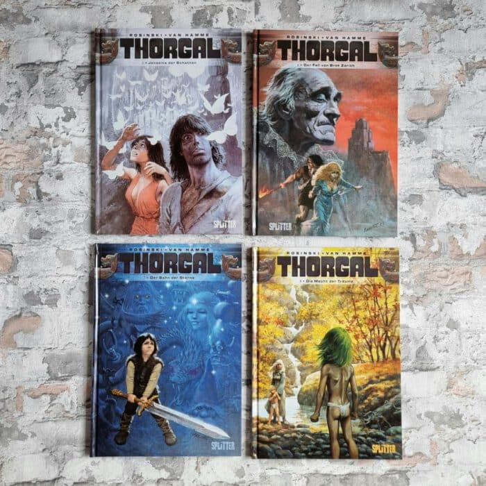 Van Hamme, Jan (Text bis Band 29) und Grzegorz Rosinski (Zeichnungen bis Band 36). Thorgal Band 1-42 (=komplett). Text ab Band 30 Yves Sente, ab Band 36 Yann, Zeichnungen ab Band 37 fred Vignaux – Bild 4