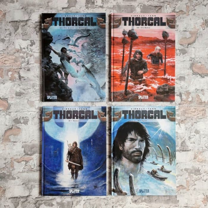 Van Hamme, Jan (Text bis Band 29) und Grzegorz Rosinski (Zeichnungen bis Band 36). Thorgal Band 1-42 (=komplett). Text ab Band 30 Yves Sente, ab Band 36 Yann, Zeichnungen ab Band 37 fred Vignaux – Bild 20