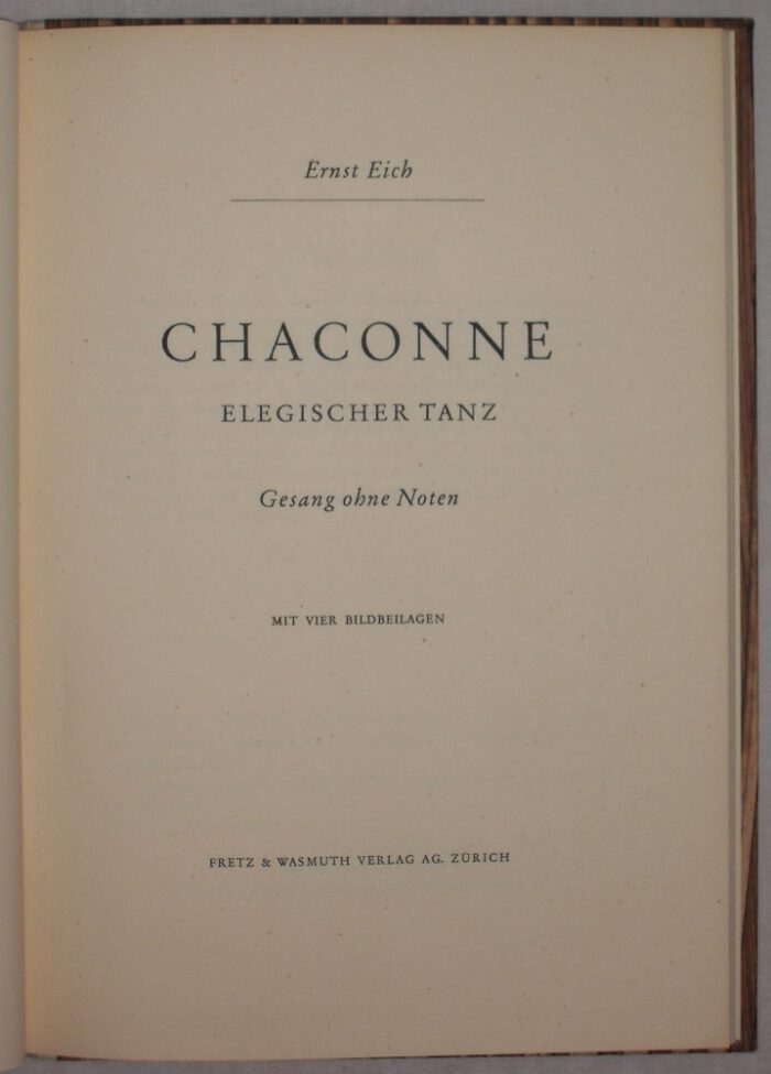 Eich, Ernst. Chaconne. – Bild 2