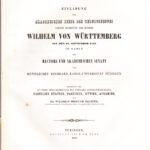 Teuffel, Wilhelm Sigmund. Einladung zur akademischen Feier des Geburtsfestes seiner Majestät des Königs Karl von Württemberg auf den 27. September 1858, im Namen des Rectors und akademischen Senats der Königlichen Eberhard-Karls-Universität Tübingen. Beigefügt ist, als Probe einer Bearbeitung der römischen Literaturgeschichte, Caecilius Statius, Pacuvius, Attius, Afranius.