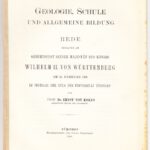 Koken, Ernst von. Geologie, Schule und allgemeine Bildung. Rede.