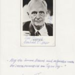 Fernau, Rudolf (1898 bis 1985; Theater- und Filmschauspieler). Eigenhändiges Widmungsblatt und Portraitphotographie mit eigenhändiger Unterschrift recto und verso kurzes Dankschreiben.