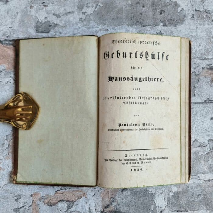Binz, Pantaleon. Theoretisch-practische Geburtshülfe für die Haussäugethiere, – Bild 3
