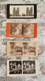 Photographie - Konvolut von 1285 Stereobildern mit großem aufklappbaren Tischbetrachter für Durchlicht (Graphoskop/Stereoskop). – Bild 2